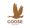 Goose vector logo template design Royalty Free Stock Photo
