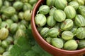 Gooseberries in a bowl Royalty Free Stock Photo