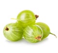 Gooseberries isolated on white