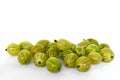 Gooseberries on a white background Royalty Free Stock Photo