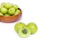 Indian gooseberry fruit or Amla fruit. Royalty Free Stock Photo