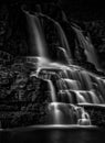 Gooseberry Falls in black and white