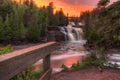 Gooseberry Falls State Park on Minnesota`s North Shore of Lake Superior in Summer Royalty Free Stock Photo