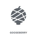 Gooseberry icon from Fruit and vegetables collection. Royalty Free Stock Photo