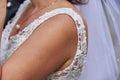 Goosebumps on the skin of the bride Royalty Free Stock Photo