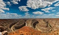 Goosenecks meanders of San Juan River in Utah Royalty Free Stock Photo