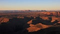 Goosenecks State Park and Monument Valley, view from Muley Point right after sunrise, USA Royalty Free Stock Photo