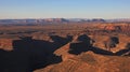 Goosenecks State Park and Monument Valley, view from Muley Point right after sunrise, USA Royalty Free Stock Photo