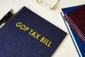 GOP Tax Bill on a desk. Royalty Free Stock Photo