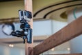 GoPro action camera on an pole Royalty Free Stock Photo