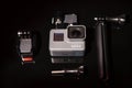 GoPro HERO 5 action camera with tripod