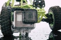 GoPro HERO 5 action camera in waterproof case Royalty Free Stock Photo