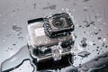 GoPro HERO 5 action camera in waterproof case Royalty Free Stock Photo
