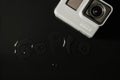 GoPro HERO 5 digital action camera with water logo Royalty Free Stock Photo