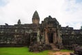 Gopura, Bakong temple, Roluos Group, Siem Reap, Cambodia. First of the large mountain temples Royalty Free Stock Photo