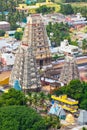 Gopura (towers) of Dravidian Temple Royalty Free Stock Photo