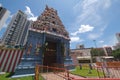 The gopuram tower showing the different incarnations of Lord Vishnu, at Sri Srinivasa Perumal Temple, Serangoon Road, Singapore