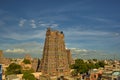 Gopurams of meenakshi sundareswarar shrine temple in morning light Madurai Tamil Nadu