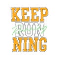 keep running abstract sports t-shirts