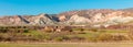 Gorafe desert landscape panorama- Granada province in Spain Royalty Free Stock Photo