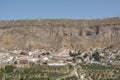 Gorafe town between badlands mountains, Gorafe, Granada, Spain Royalty Free Stock Photo