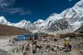 Gorakshep village, the last village for acclimatization before e Royalty Free Stock Photo