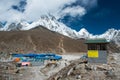 Gorakshep village, the last village before entry to Everest base Royalty Free Stock Photo