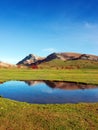 Gorbea mountain with reflections