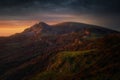 Gorbea mountain at the sunrise Royalty Free Stock Photo