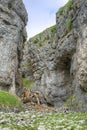 Gordale Scar, Malham, North Yorkshire, England Royalty Free Stock Photo