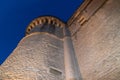 Gordes detail castle medieval ancient village in blue hour at night france