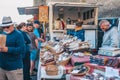 Gordes, Provence-Alpes-Cote d`Azur, France, September 25, 2018: Butcher Shop