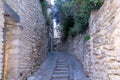 Gordes stone stairs medieval alley in the old town Vaucluse Provence-Alpes-CÃÂ´te d`Azur France Royalty Free Stock Photo