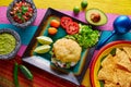 Gordita mexican taco filled with pastor meat Royalty Free Stock Photo