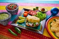 Gordita mexican taco filled with pastor meat Royalty Free Stock Photo
