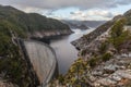 Gordon Dam and lake. Southwest, Tasmania Royalty Free Stock Photo