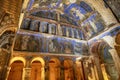 Goreme, Cappadocia, Turkey - 15.12.2021: Frescos and murals in ancient cave church of the Buckle or Tokali Kilise Royalty Free Stock Photo