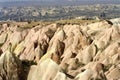 Hilly landscape - Landmark attraction in Goreme, Cappadocia - Turkey Royalty Free Stock Photo