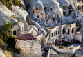 Goreme city in Cappadocia Royalty Free Stock Photo