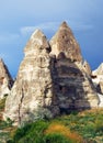 Goreme landscape with fairy chimneys Royalty Free Stock Photo