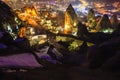 Goreme night cityscape Royalty Free Stock Photo