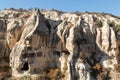 Goreme Open Air Museum caves on stone wall