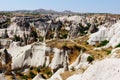 Goreme panorama ancient ruins at Green tour in Cappadocia, Turkey