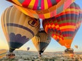 Goreme, Turkey, August 13th 2022 The view of beautiful baloons over Goreme