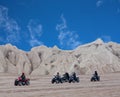 Tourists enjoying a quad bike ride in Cappadocia, Central Anatolia Royalty Free Stock Photo