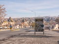 Goreme, Turkey - January 11, 2020: Tourist surroundings near the city of Goreme in Turkey. Cappadocia. Royalty Free Stock Photo