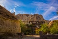 GOREME, TURKEY: Rock houses and churches in Goreme national Park. Fairy Chimney in a beautiful valley Royalty Free Stock Photo