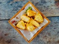 gorengan or fried tofu Royalty Free Stock Photo