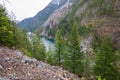 Gorge Dam Overlook Skagit River at North Cascades National Park in Washington State during summer Royalty Free Stock Photo