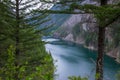 Gorge Dam Overlook Skagit River at North Cascades National Park in Washington State during summer Royalty Free Stock Photo